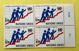 4 er Block Nations Unies ungestempelt Siehe Original Fotos ﻿