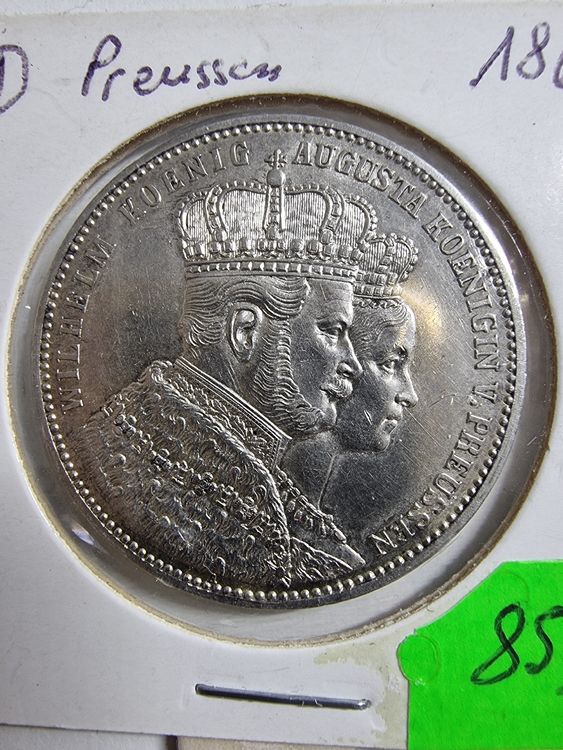 Montre Gousset Vintage 1861 En Argent Massif - Thaler König Wilhelm - Mouvement Mécanique Suisse