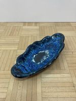 1970er fat lava Keramik Schale vintage Früchteschale blau