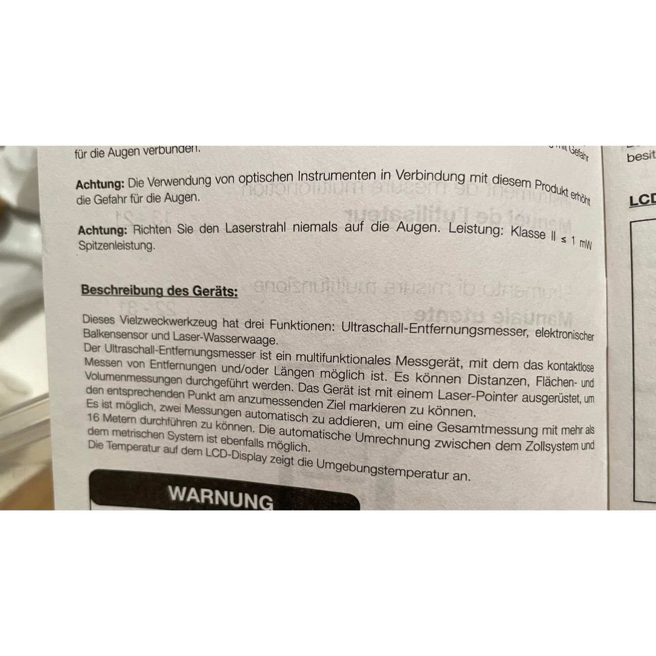 Misurare: Multifunktions-Messwerkzeug, Breite 10 cm, Höhe 18 cm – Usato da Amriswil venduto da fit8580 4