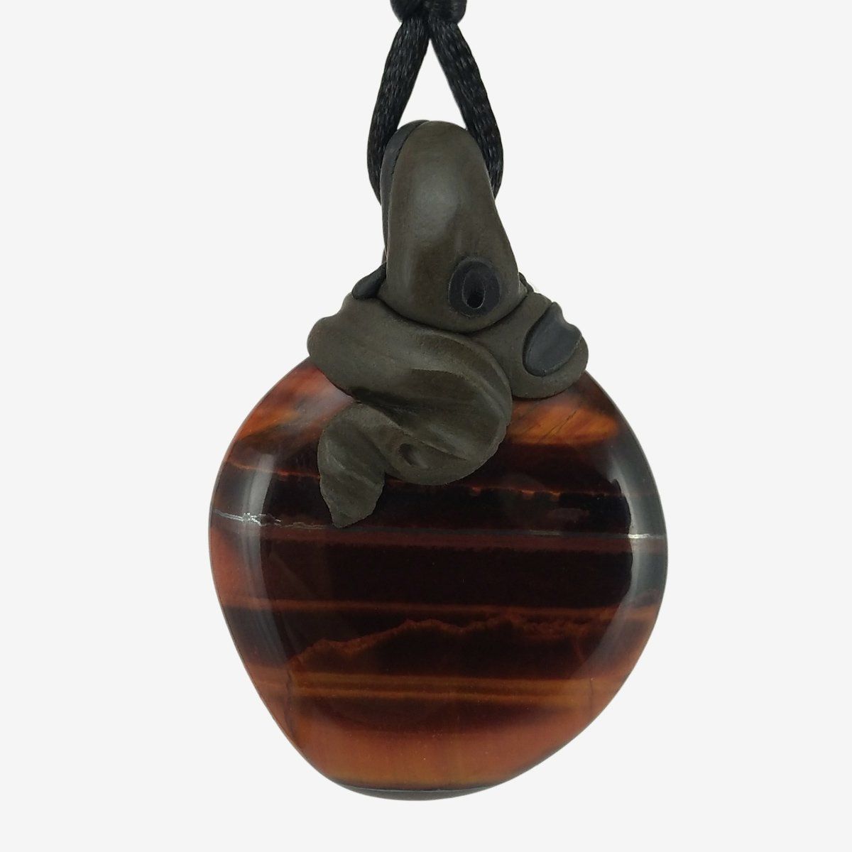 Minerali & Pietre curative: Rotes Tigerauge als Steinanhänger mit Pyrit – Nuovo e nell'imballaggio originale da Meilen venduto da BYRD-Design 2