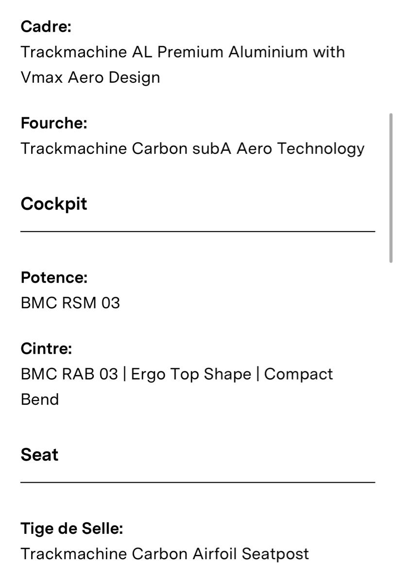 BMC Biciclette: BMC Trackmachine AL ONE – Nuovo (secondo la descrizione) da Pieterlen venduto da tom_8d86 3