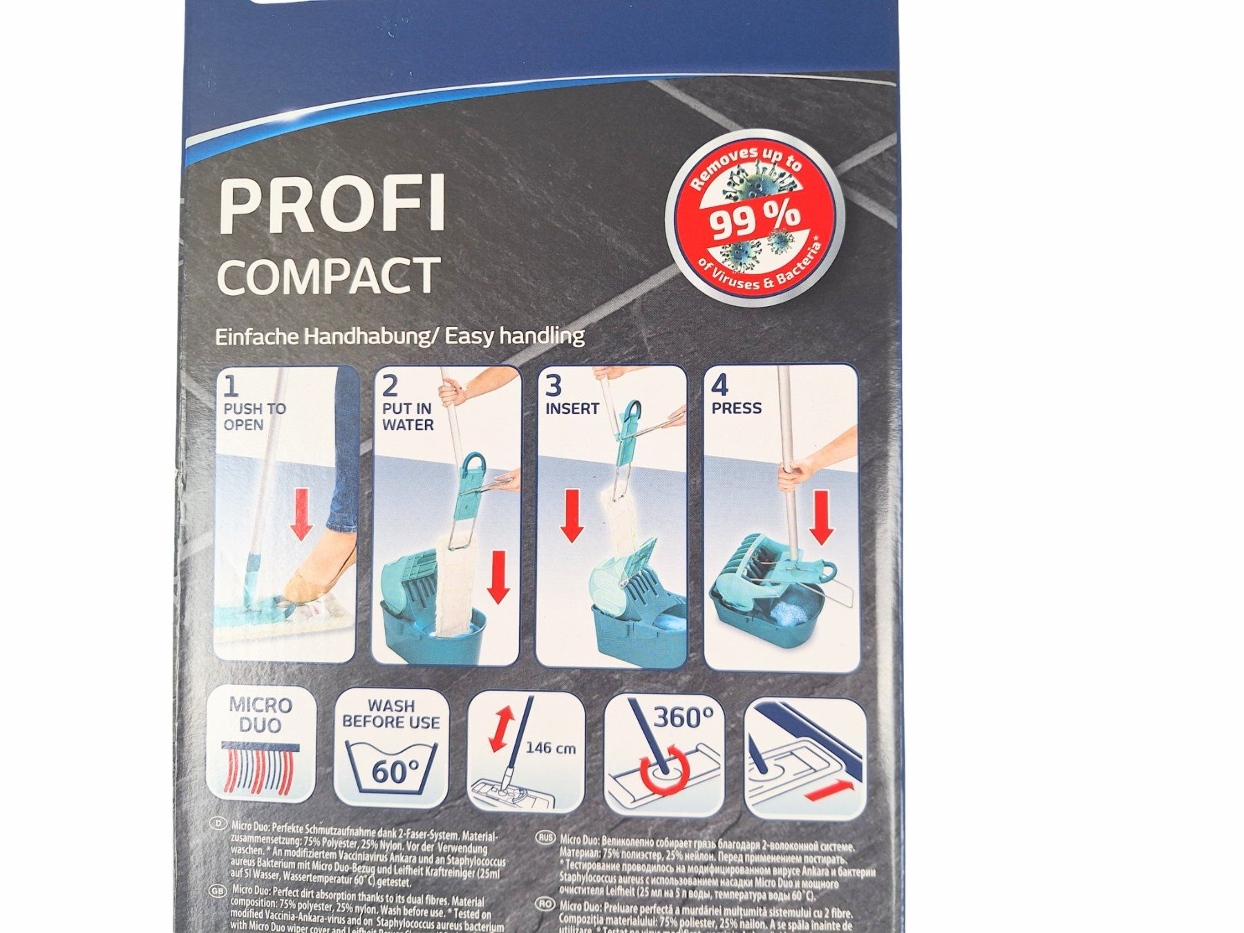 Leifheit Altro in Apparecchi per la pulizia: LEIFHEIT Profi Compact XL Bodenwischer – Nuovo (secondo la descrizione) da Breitenbach venduto da Restwert_Breitenbach 5