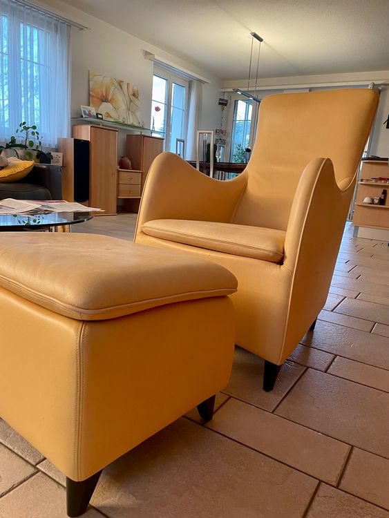 Wittmann Ledersessel mit Fussteil | Kaufen auf Ricardo