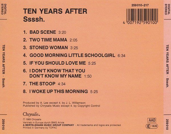 CD: Ten Years After – Ssssh. - Vergriffen - b – Usato da Brittnau venduto da Zibu 3