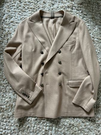 NEW! Blazer von Eleventy, Gr. 52, ungefüttert, top, beige