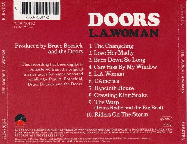 CD: Doors – L.A. Woman - c – Nuovo (secondo la descrizione) da Brittnau venduto da Zibu 1