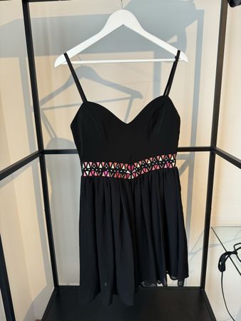 Tally Weijl schwarzes Party Kleid mit Trägern, Grösse 40