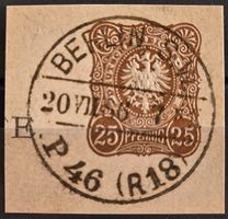 Deutsches Reich 1875 Ganzsache 25 Pfennig Berlin gest. o