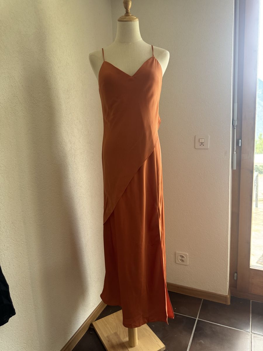 Vestiti: Saunders Kleid, orange, Größe 2, 100 % Polyester, neu – Nuovo e nell'imballaggio originale da Veyras venduto da ValClasse 5