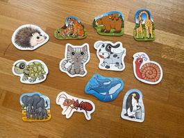Tier-Puzzle Set für Kleinkinder - 10 Holz-/Kartonpuzzles