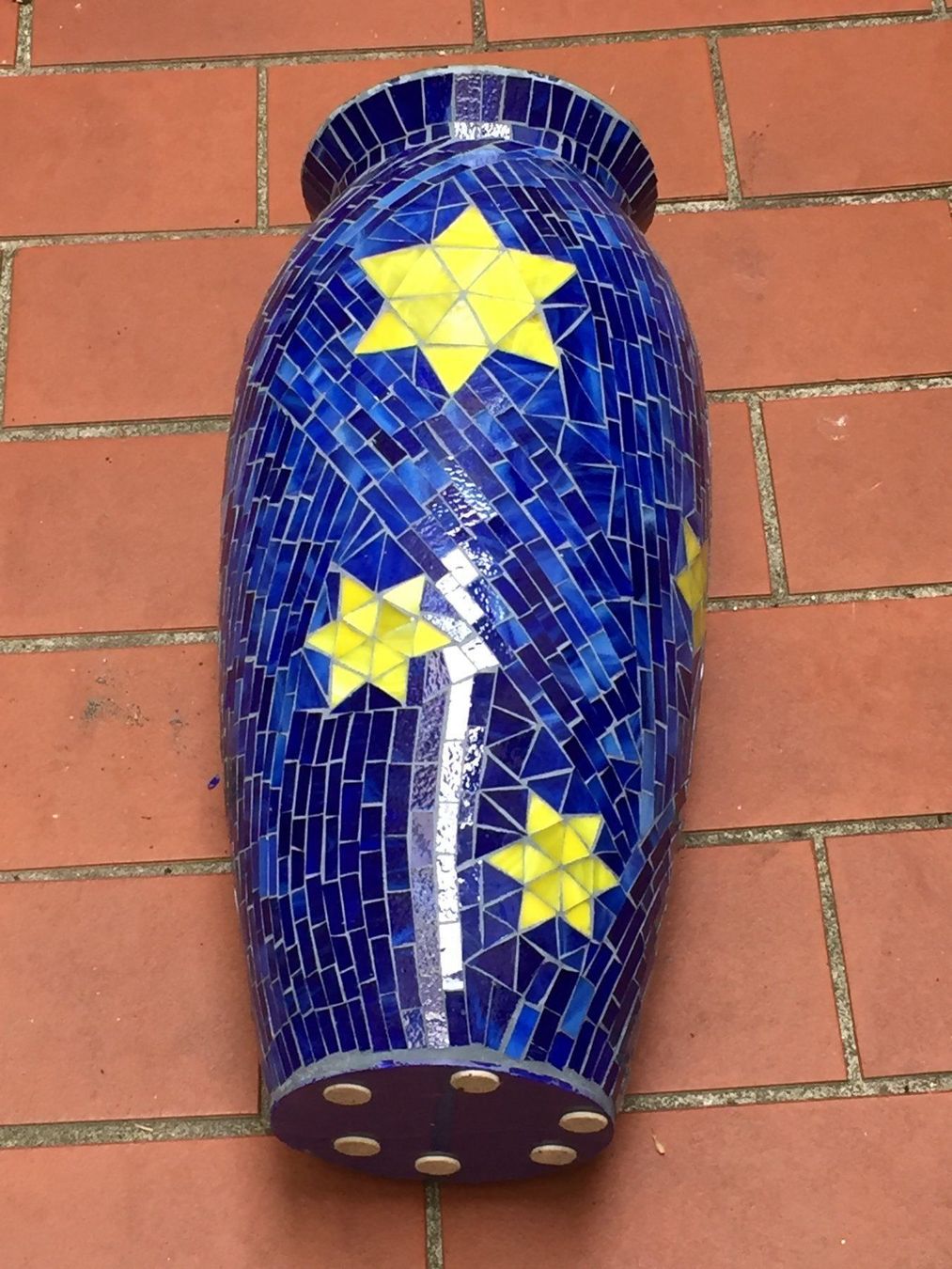 Vase & Récipients: Wunderschöne Mosaik Vase, 47 cm. – D'occasion à Schaffhausen par vintageville 9