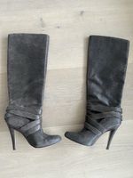 Wunderschöne dunkelbraune Stiefel, schimmernd, Grösse 38.5