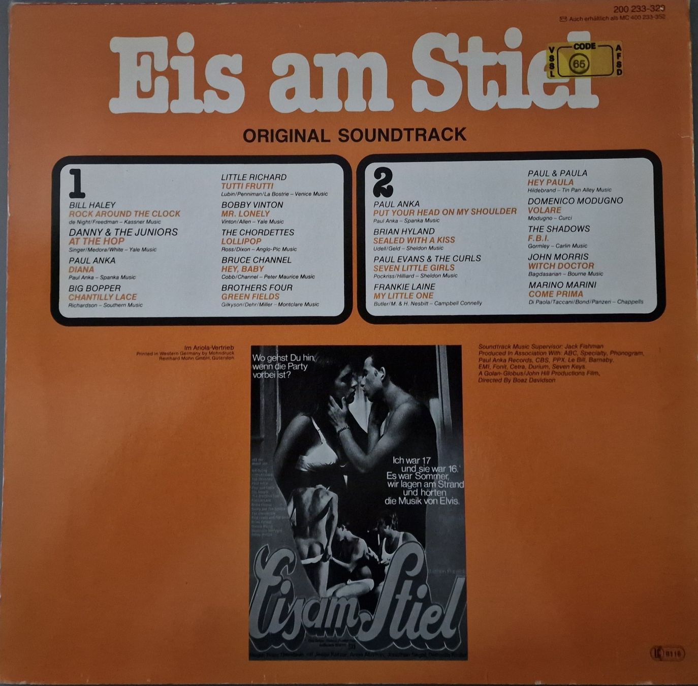 Dischi in vinile: Various LP – Eis Am Stiel - Original Soundtrack – Usato da Root venduto da atelier22 1