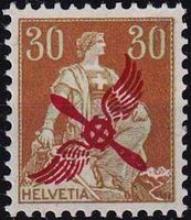 1919/20, Flugpost Nr. F1 mit rotem Flügelrad, postfrisch **