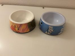2x Disney Hunde/Katzen Näpfe Susi & Strolch