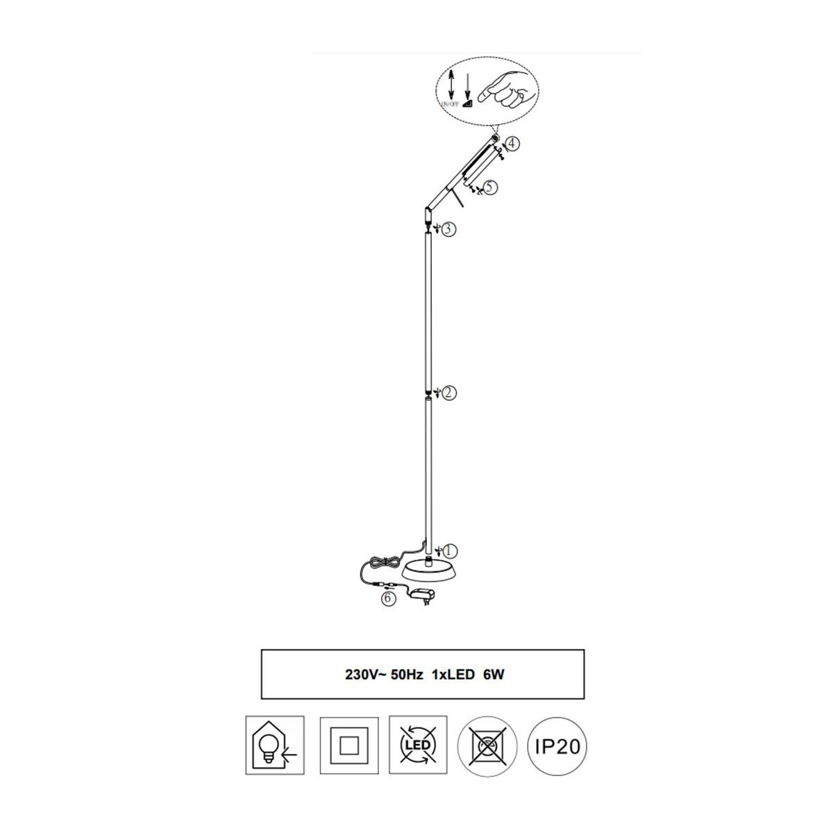 Lampen: LED Stehleuchte, Schwarz, 162 cm Höhe – Neu (gemäss Beschreibung) aus Kreuzlingen von Smart-Light 3