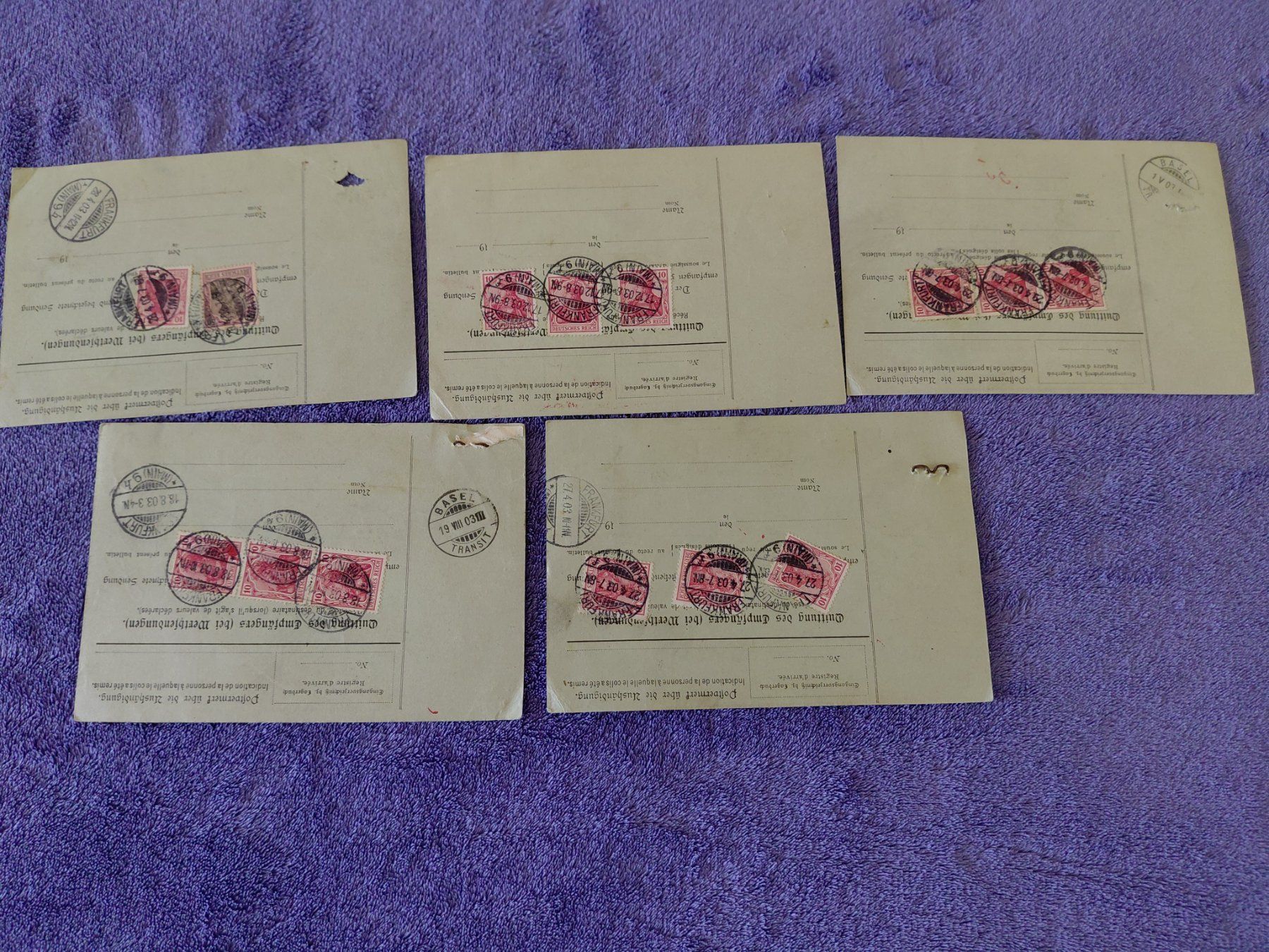 Tous les timbres: Tolle Paketkarten DR ab 1903 – D'occasion à Horw par Onurb008 1