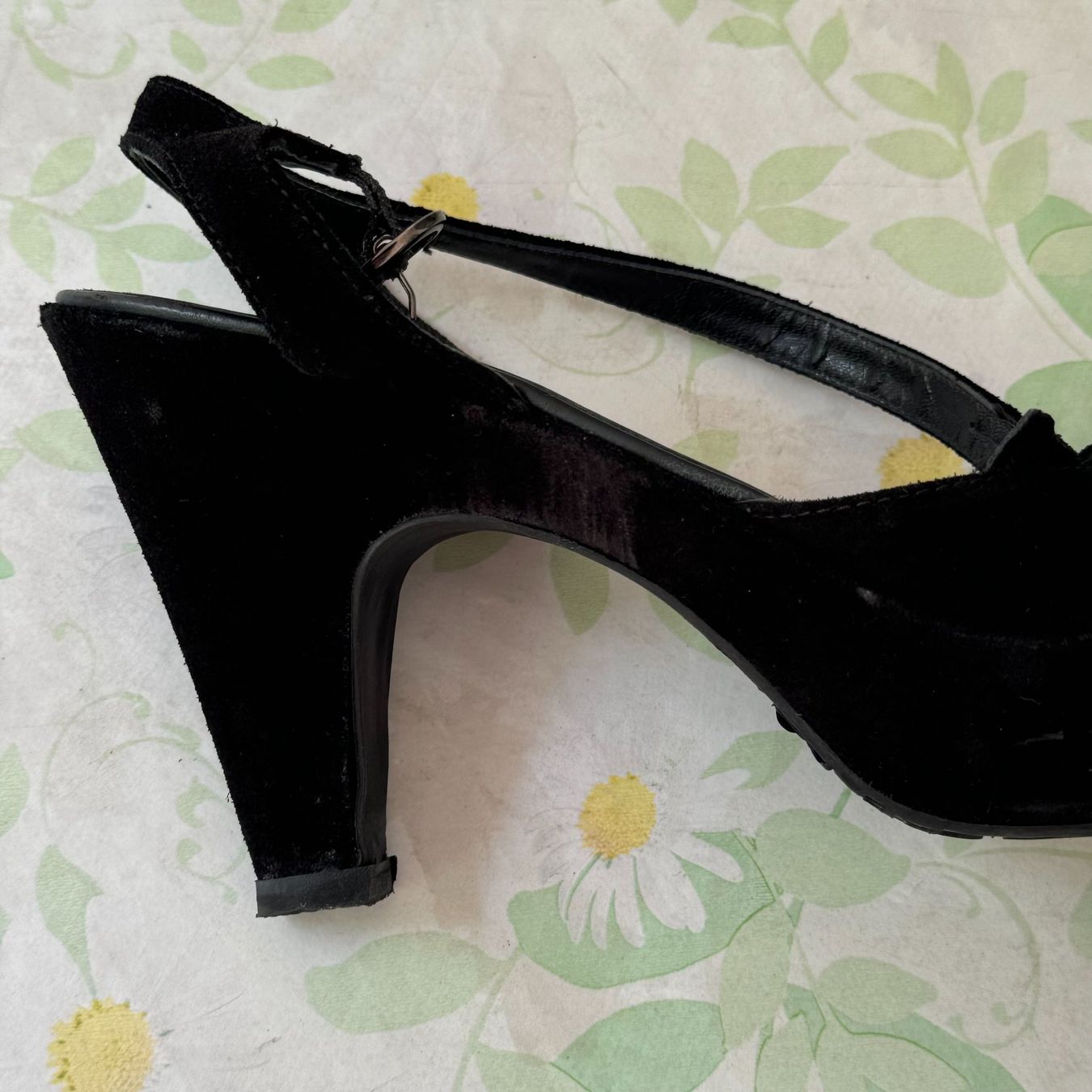 Scarpe da donna: Pointure 37 - Sandales à talon noires - Bata - Cuir – Usato da Genève venduto da Reveur 5