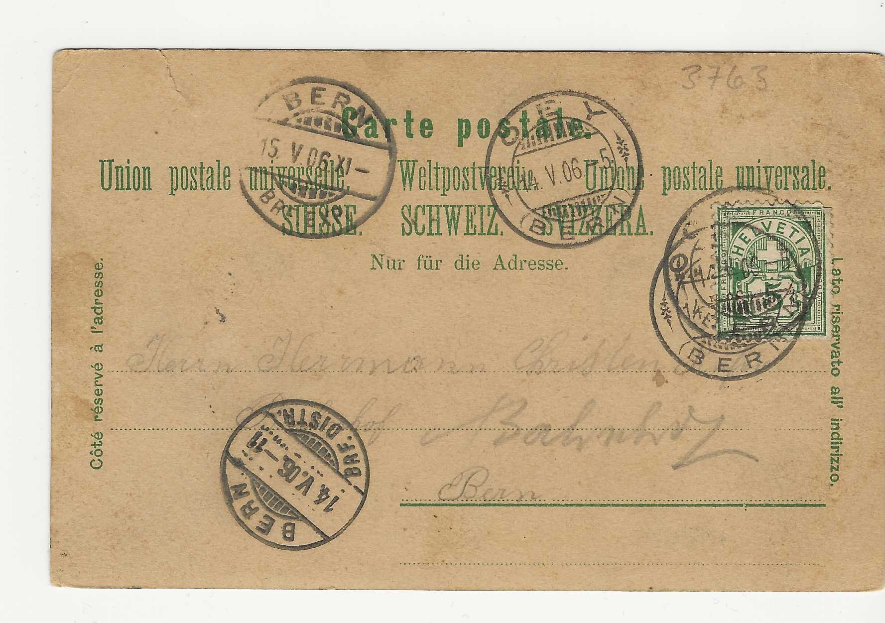 Cartoline postali: GRUSS AUS DÄRSTETTEN    1906 – Usato da Küttigen venduto da rolypo 1