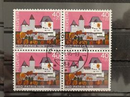 1978 PP Schloss Burgdorf Viererblock Vollstempel
