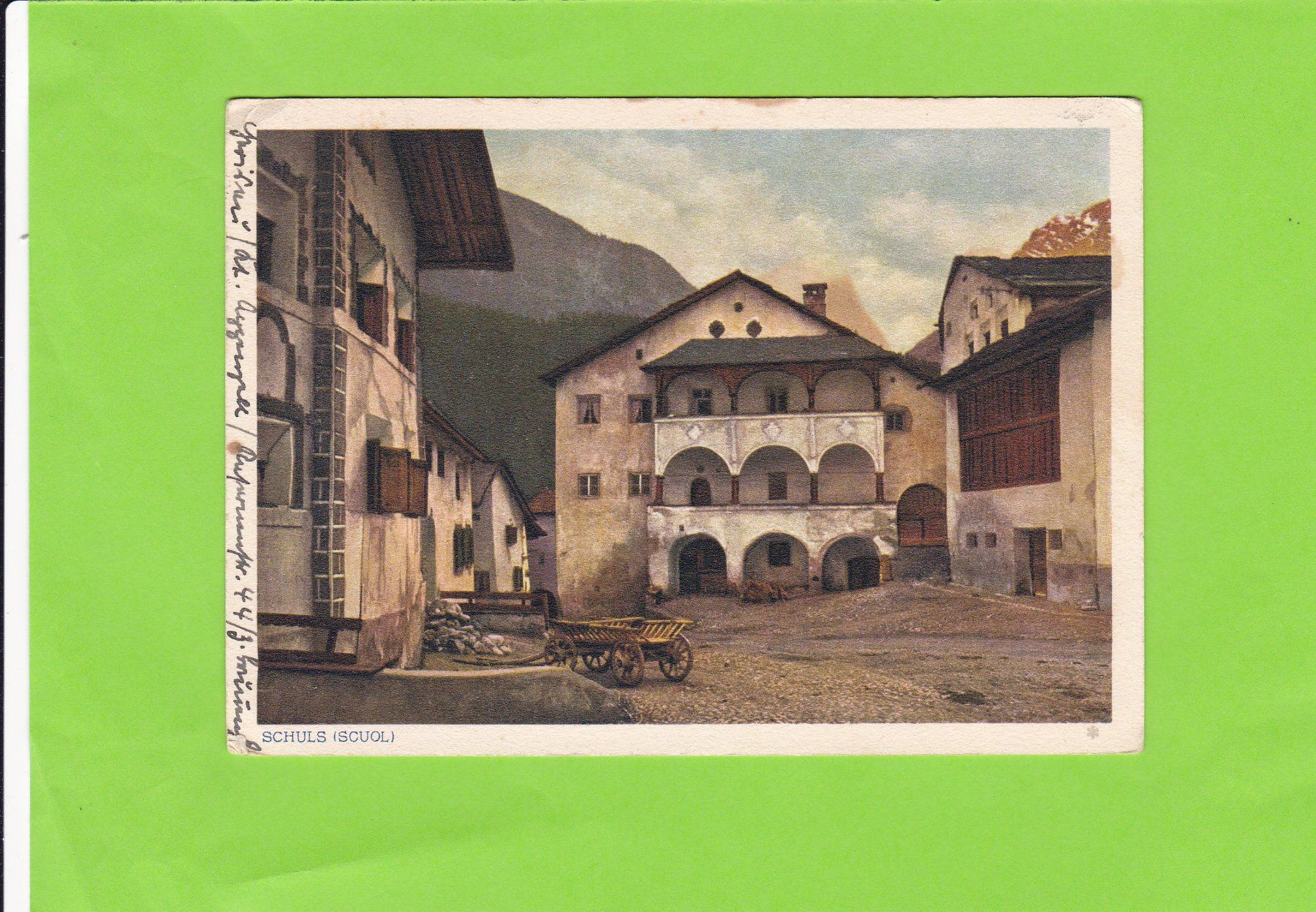 Cartoline postali: Schuls-Strassenpartie--1935 – Usato da St. Peterzell venduto da neckertal