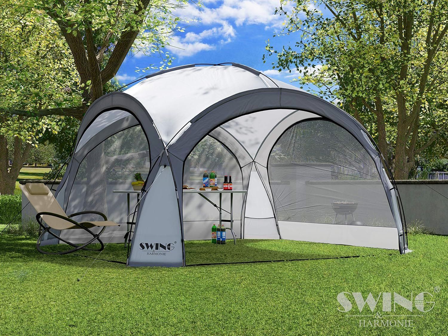 Zelte & Pavillons: LED Event Pavillon 3,60 m Anthrazit – Neu und originalverpackt aus Bottighofen von zaap 2