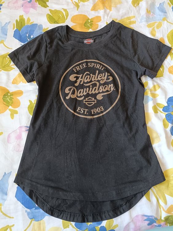 T-shirt Harley-Davidson Valais-Wallis XS femme noir doré 1
