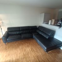 Echtleder Sofa schwarz, extrem gut gepflegt