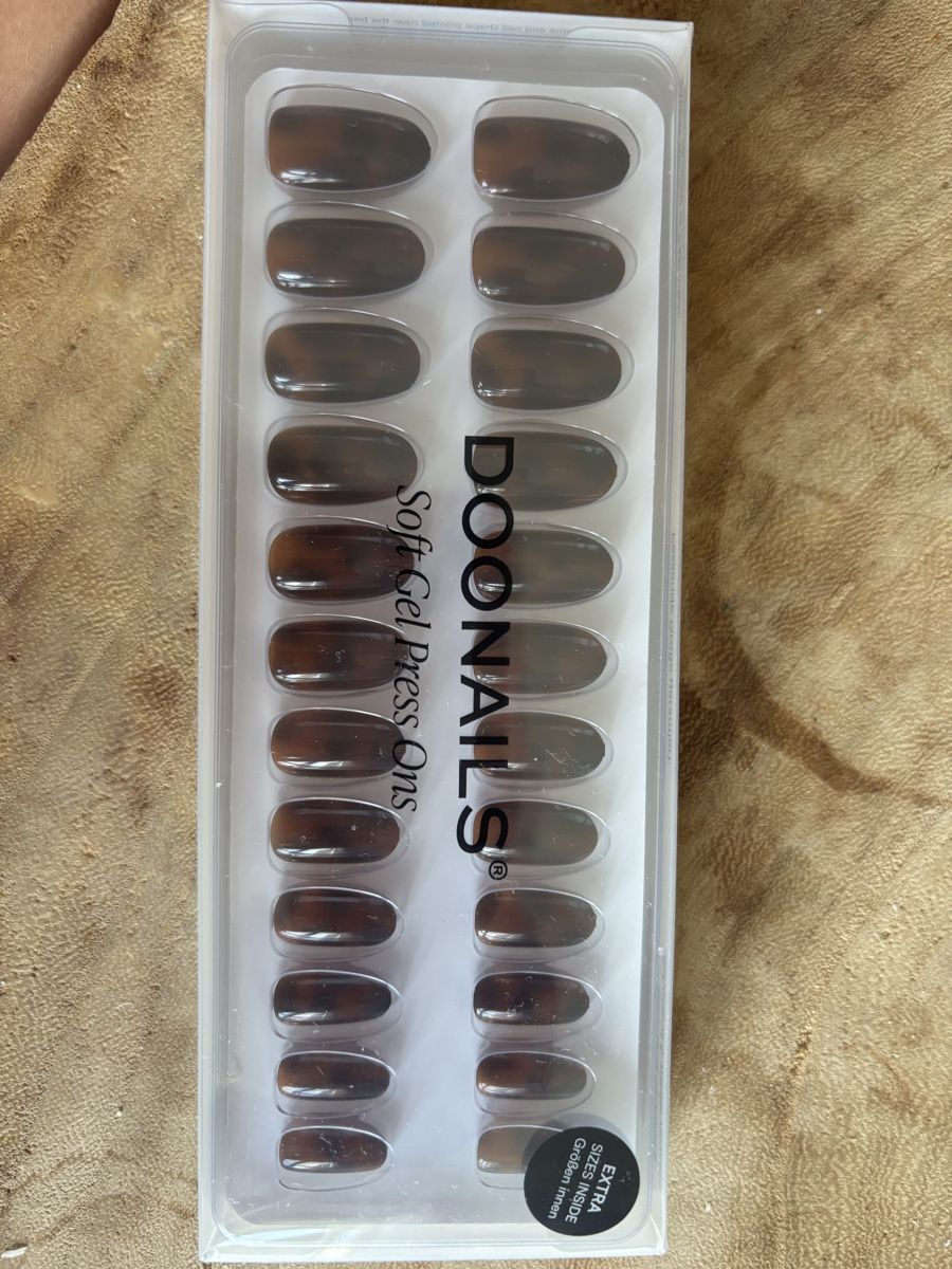 Künstliche Fingernägel: DOONAILS Soft Gel Press Ons Medium Round Mosaic Amber – Neu und originalverpackt aus Frauenfeld von myl_msh9