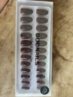 DOONAILS Soft Gel Press Ons Medium Round Mosaic Amber
