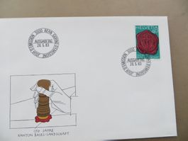 2 Briefe FDC Kanton-Jubiläen BL + BE 1983/91