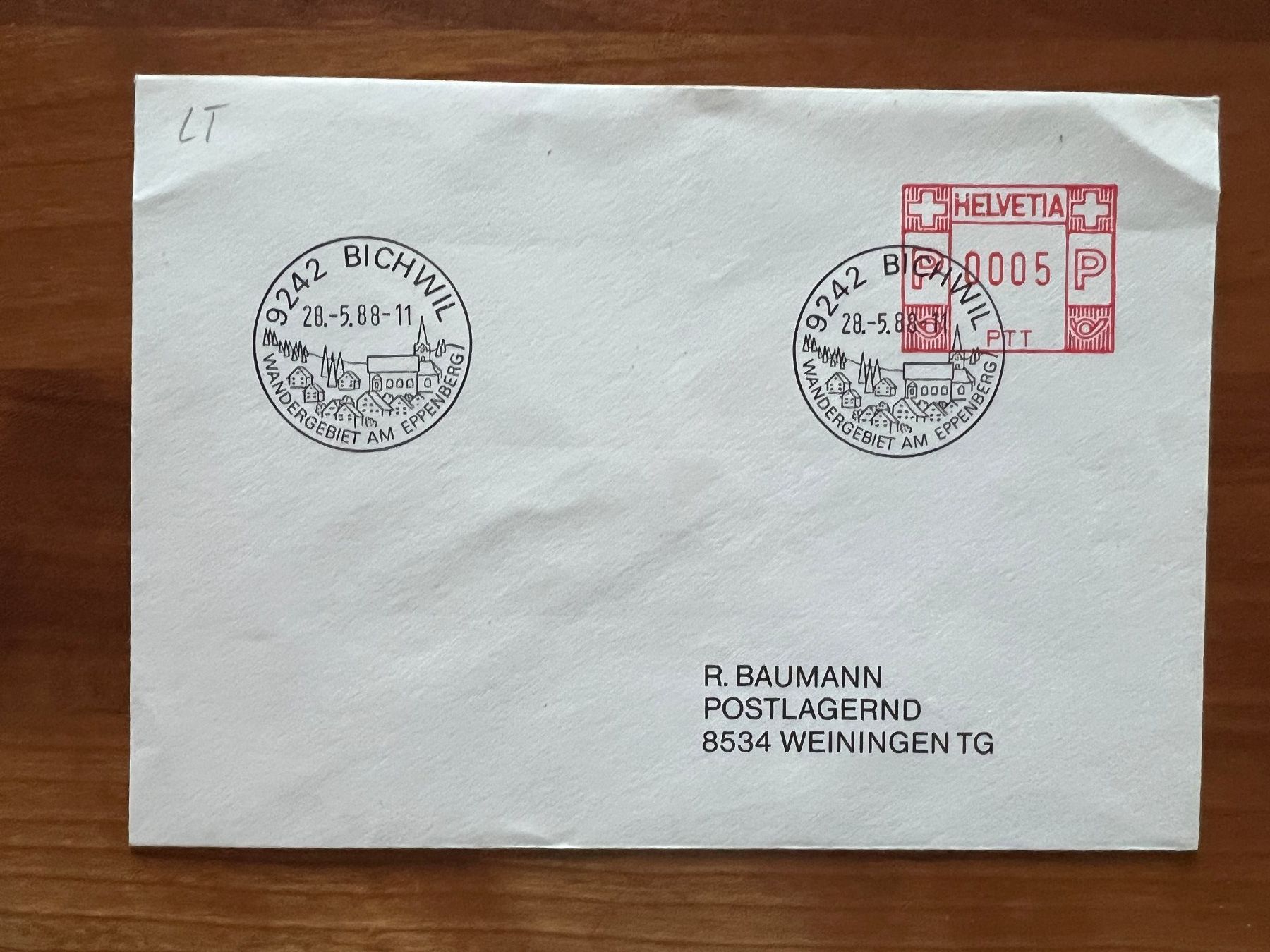 Tutti i francobolli: Bichwil Letztag- Werbestempel   (M623) – Usato da Hinwil venduto da Sidi4