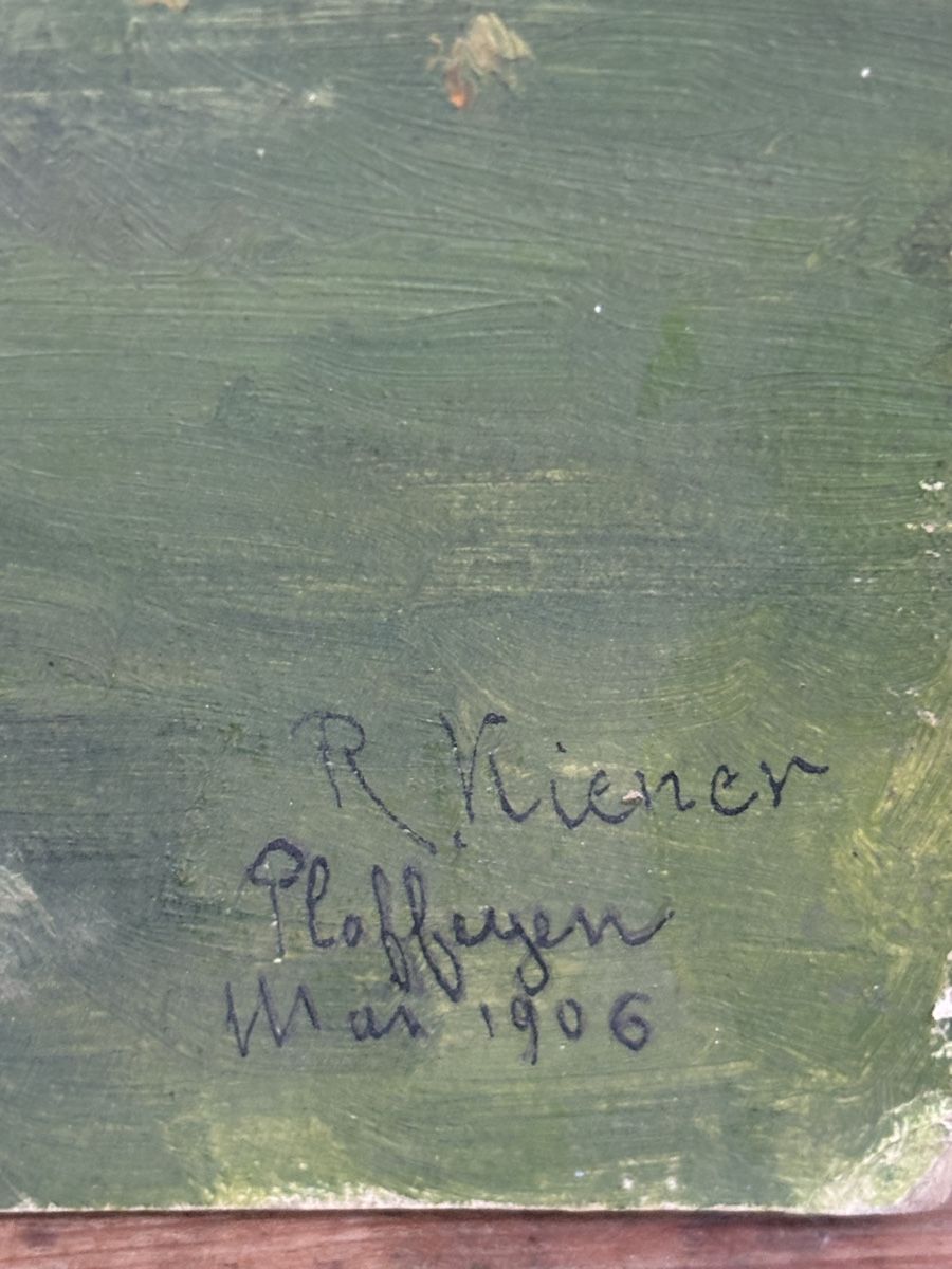 Dipinti: Gemälde Plaffeien sig Robert Kiener 1906 ohne Rahmen – Usato da Plasselb venduto da Mike760 2