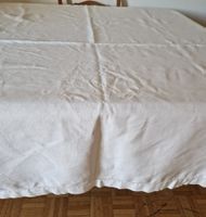 Leinen Tischdecke  mit Saum Monogramm AH 160x132cm