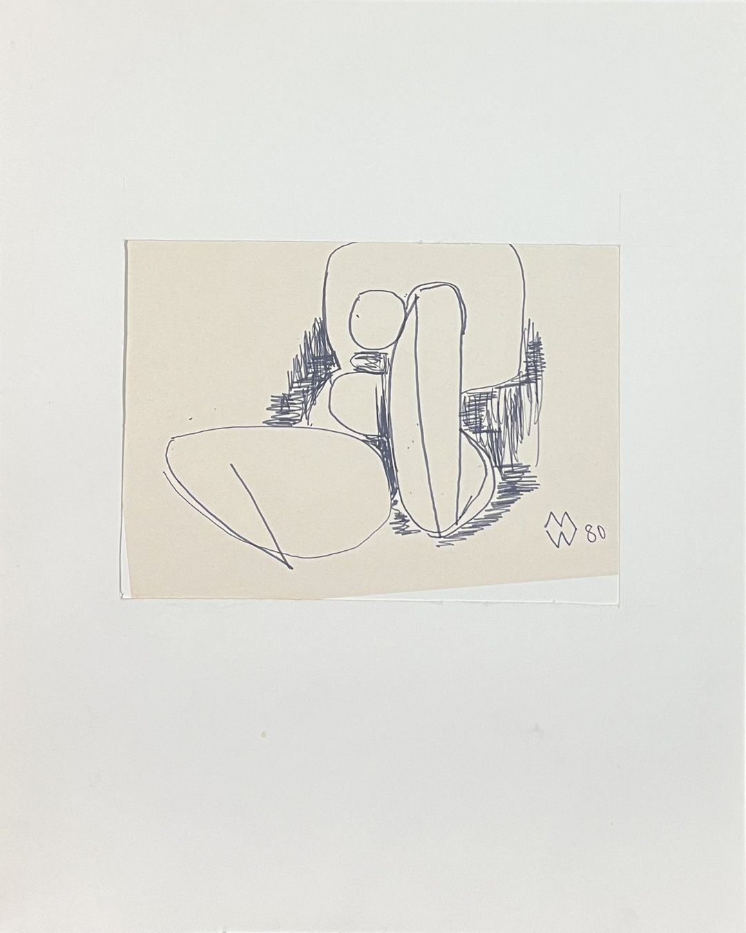 Dipinti: Max Weiss. Studie, 1980. Filzstift. – Usato da Zumikon venduto da tesoro8853 2