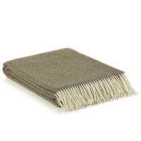 Wolldecke aus Merino-Kaschmir-Mix MILANO – olivgrün