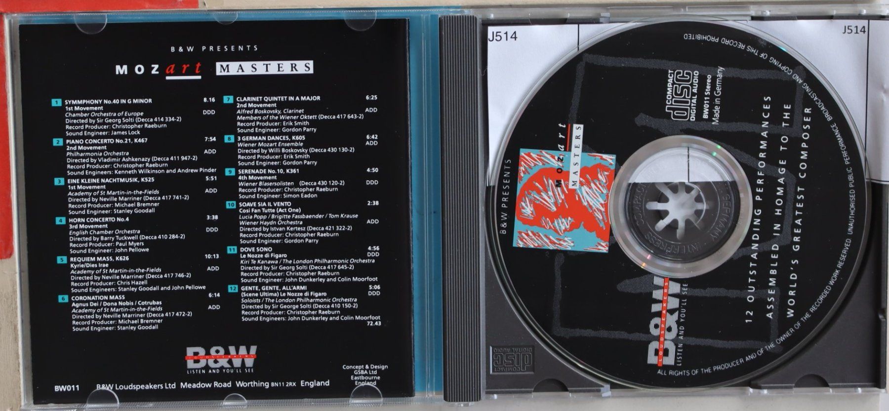 CD: Mozart – Masters – Usato da Luzern venduto da CONTENTI 1