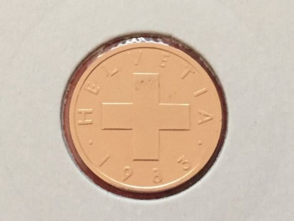 Tutti le monete: 1 Rappen 1983 -vz, gerahmt – Usato da Elsau venduto da herbybay