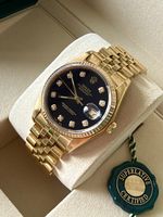 Rolex Datejust Gold 18K Gelbgold Diamanten guter Zustand