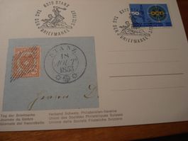 Karte + Brief Tag der Briefmarke 1967, Stans,  ungelaufen