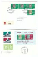 6 verschiedene Belege Nabra Bern 1965 n1