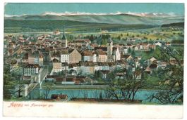 AK Aarau vom Alpenzeiger aus 1915