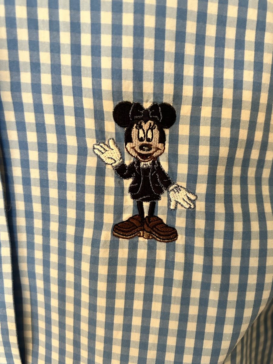 Blusen: Blue Gingham Minnie Mouse Shirt Size 36 – Gebraucht aus Zürich von Mistral61 2