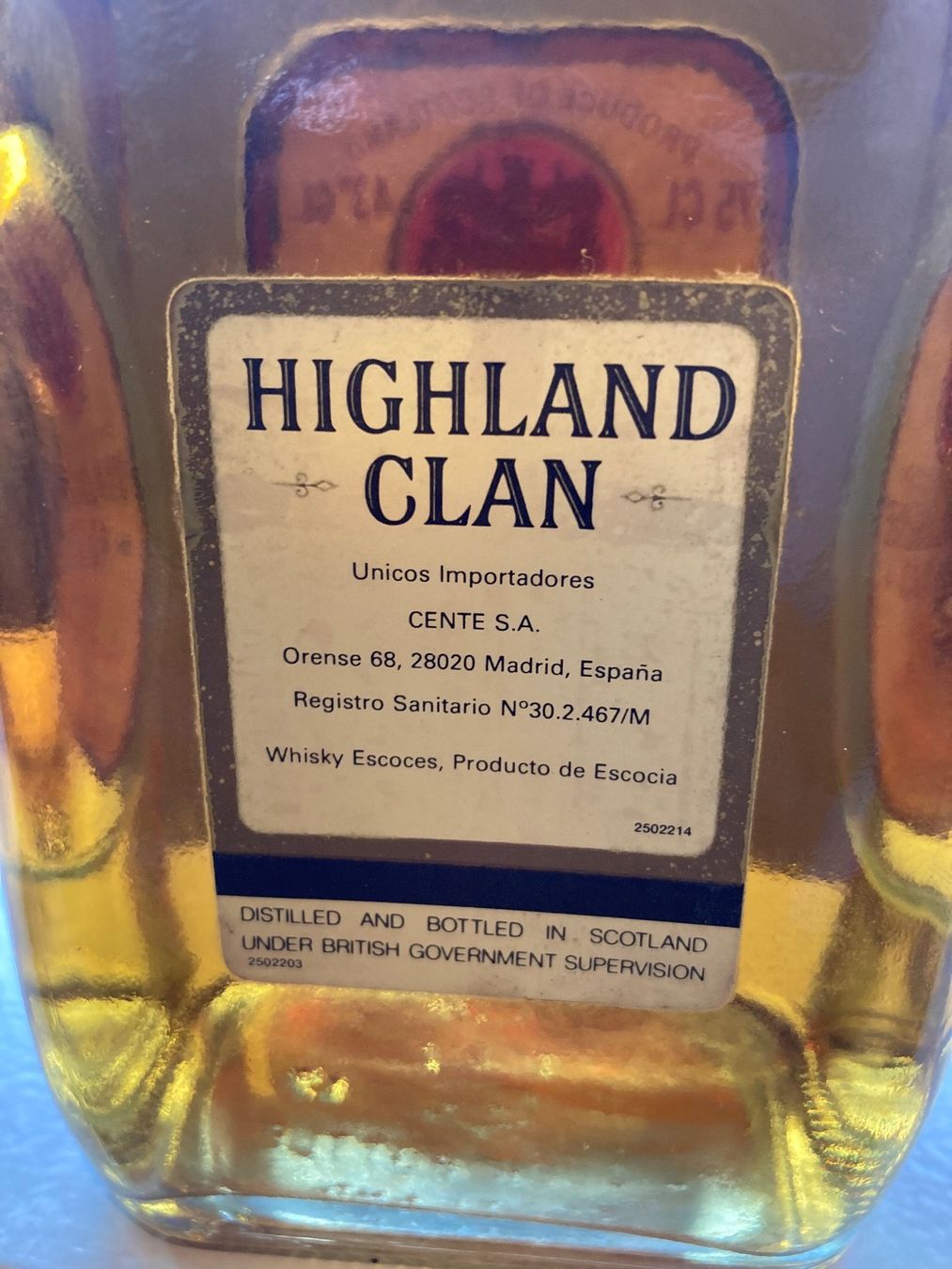 Spirituosen: Highland Clan Whisky von ca 1990 – Neu (gemäss Beschreibung) aus Roggwil BE von Maui2000 2