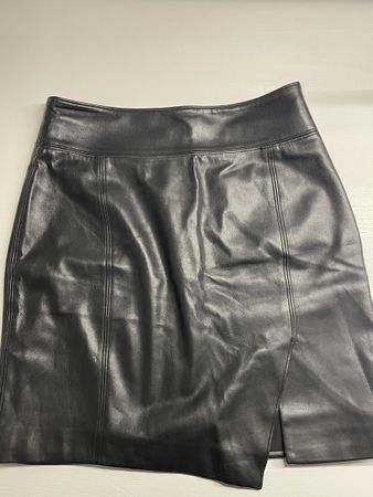 Black Faux Leather Mini Skirt