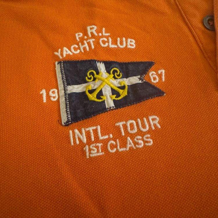 Ralph Lauren Magliette Polo: Polo Ralph Lauren Yacht Club orange poloshirt – Usato da Rheinfelden venduto da sourced_limited 2