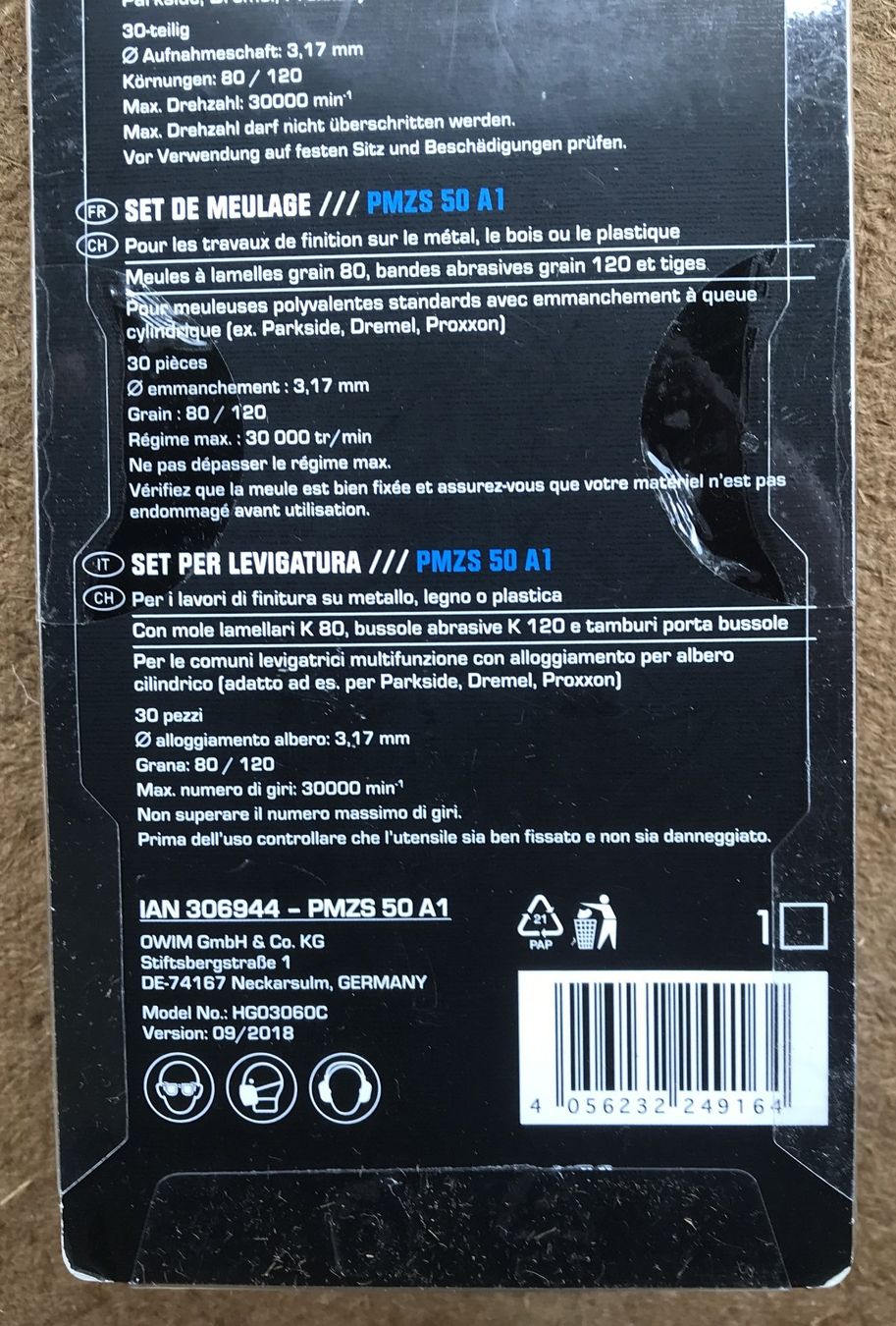 Tutti gli attrezzi: SCHLEIFSET PARKSIDE NEU UND ORIGINALVERPACKT – Nuovo e nell'imballaggio originale da Ostermundigen venduto da crazy-horse-1840 3