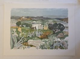 Rolf Gfeller Orig.Farblitografie handsig.  Nr. 76x57cm