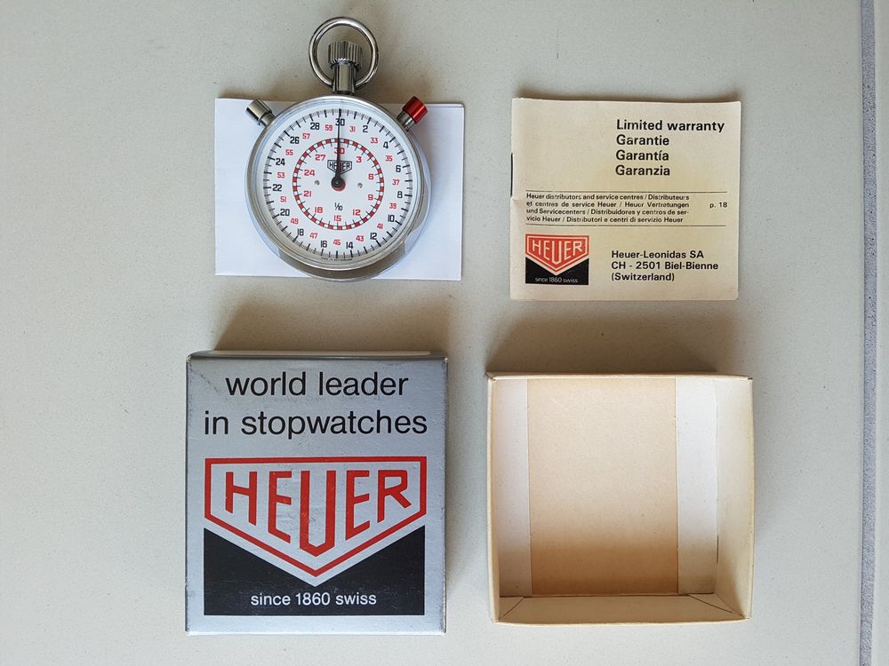 Heuer Stoppuhr Rattrapante neu in OVP, Zustand sensationell (Neu und ...